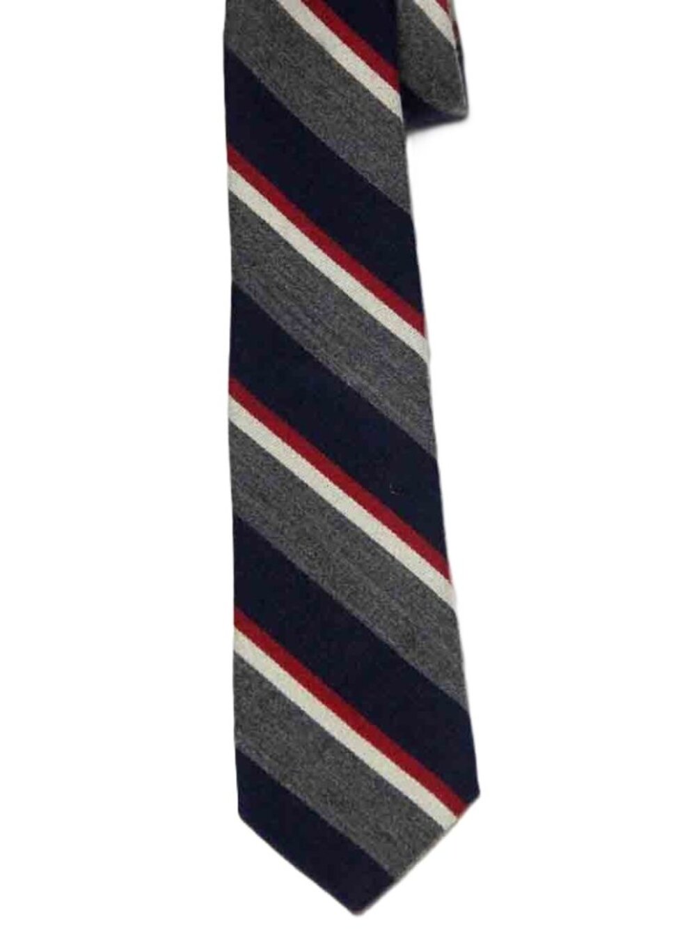 VTG Polo Ralph Lauren Wool + Silk Tie Repp Stripe Made in Italy Men's